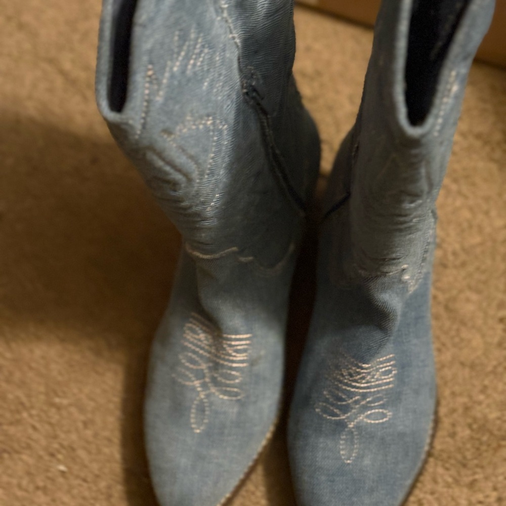 Steve Madden Denim Cowboy Boots
